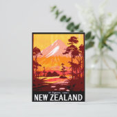 Neuseeland, Egmont, Jahrgangsreise Postkarte (Stehend Vorderseite)