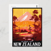 Neuseeland, Egmont, Jahrgangsreise Postkarte (Vorne/Hinten)