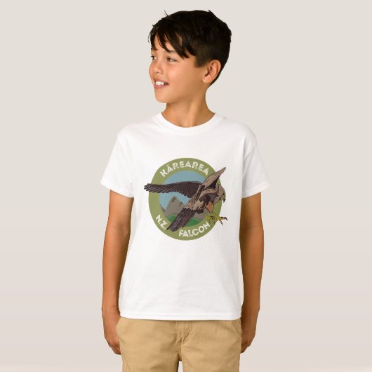 Neuseeland Falcon Karearea T-Shirt (Vorne ganz)