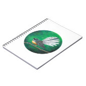 Neuseeland fantail bird (piwakawaka) - Notebook Notizblock (Linke Seite)