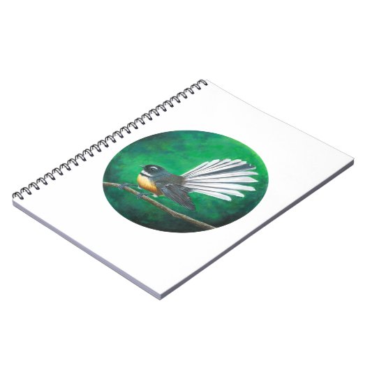 Neuseeland fantail bird (piwakawaka) - Notebook Notizblock (Linke Seite)