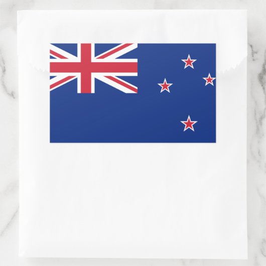 Neuseeland* farbige Flaggenaufkleber Rechteckiger Aufkleber (Tasche)