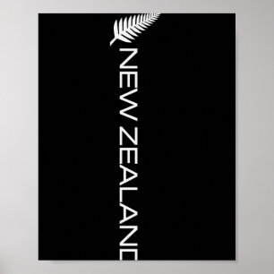 Neuseeland-Farn-Flagge-Athletic-Srts-vertikaler St Poster
