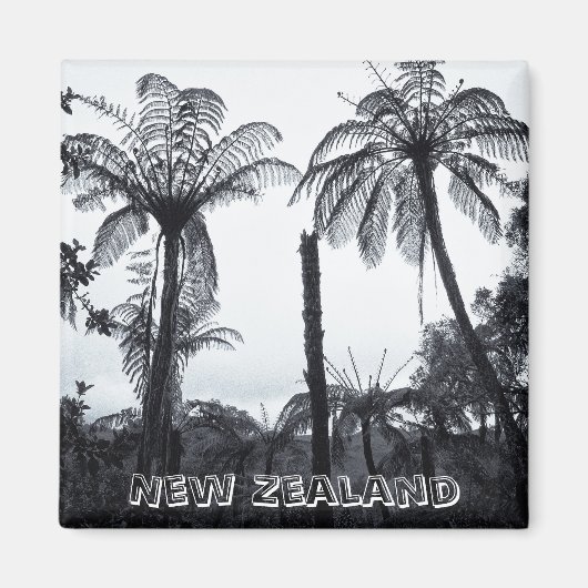 Neuseeland, Fern-Baumwald (Kühlschrankmagnet) Magnet (Vorne)