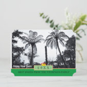 Neuseeland Fern & Happy New Year! Karte /20XX (Stehend Vorderseite)