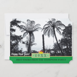 Neuseeland Fern & Happy New Year! Karte /20XX