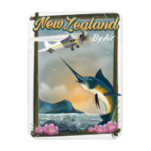 Neuseeland Fischen Reiseplakat Magnet (Vertikal)
