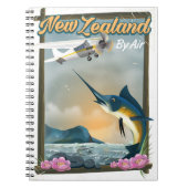 Neuseeland Fischen Reiseplakat Notizblock (Vorderseite)