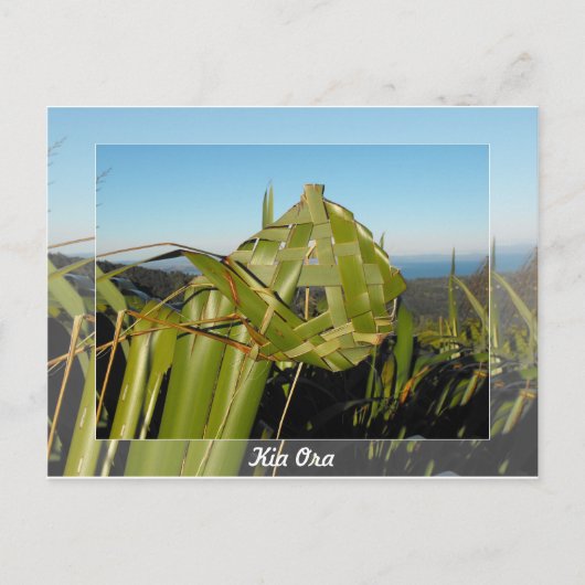 Neuseeland Flachs Postkarte (Vorderseite)