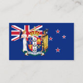 Neuseeland - Flag & Coat of Arms Visitenkarte (Vorderseite)