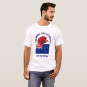 Neuseeland Flag DANK YOU VETERANS T-Shirt (Vorne ganz)
