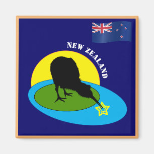 Neuseeland Flag & Kiwi Bird reisen, Urlaub /Bro Magnet