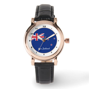 Neuseeland Flag & Zealand trendige Mode /Design Armbanduhr