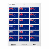 Neuseeland-Flagge Adressaufkleber (Vorne)