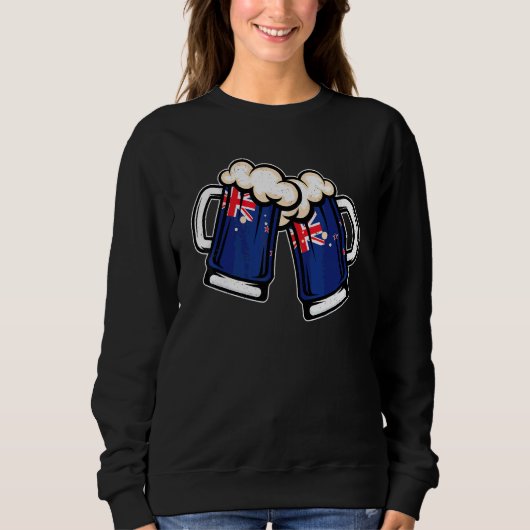Neuseeland-Flagge Bierbecher Cooler Neuseeländer Sweatshirt (Vorderseite)