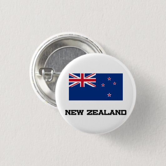 Neuseeland-Flagge Button (Vorne & Hinten)