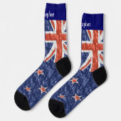 Neuseeland-Flagge-Design Socken (Linkes Detail)
