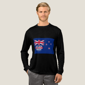 Neuseeland-Flagge | Essen Schlafen Fußball Wiederh Tri-Blend Shirt