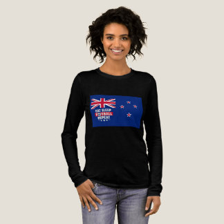 Neuseeland-Flagge | Essen Schlafen Fußball Wiederh Tri-Blend Shirt