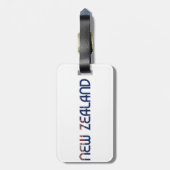 Neuseeland-Flagge färbt Typografie Gepäckanhänger (Rückseite vertikal)
