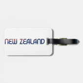 Neuseeland-Flagge färbt Typografie Gepäckanhänger (Rückseite horizontal)