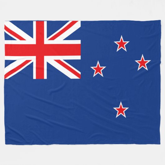 Neuseeland-Flagge Fleecedecke (Vorderseite (Horizontal))