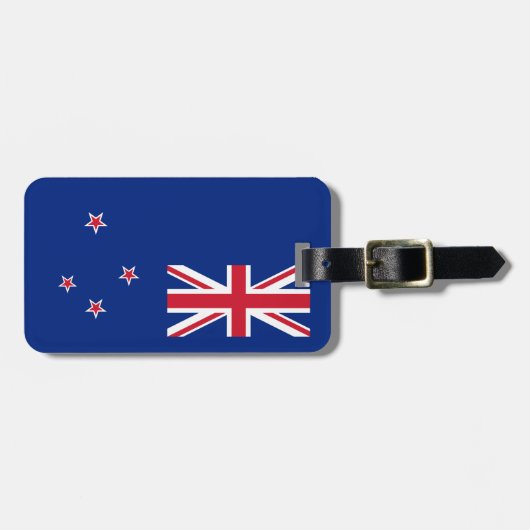 Neuseeland-Flagge Gepäckanhänger (Vorderseite horizontal)