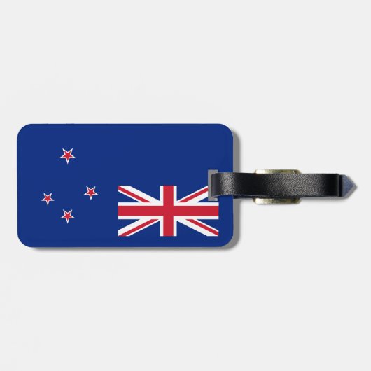 Neuseeland-Flagge Gepäckanhänger (Rückseite horizontal)