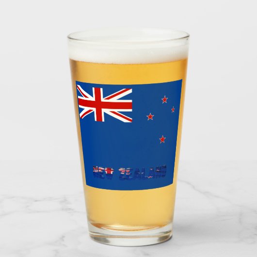 Neuseeland-Flagge      Glas (Vorne (Gefüllt))