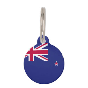 Neuseeland-Flagge Haustiermarke