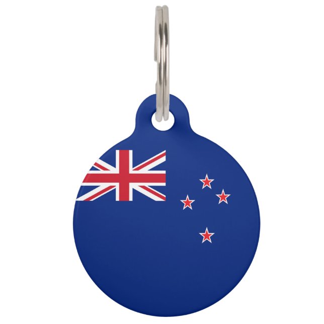 Neuseeland-Flagge Haustiermarke (Vorderseite)