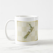 Neuseeland-Flagge + Karten-Tasse Kaffeetasse (Links)