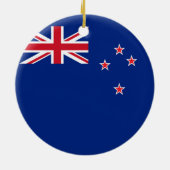 Neuseeland-Flagge Keramik Ornament (Hinten)