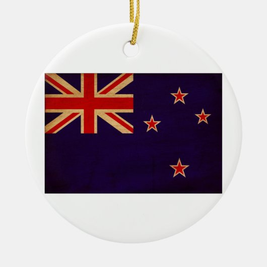 Neuseeland-Flagge Keramik Ornament (Vorne)