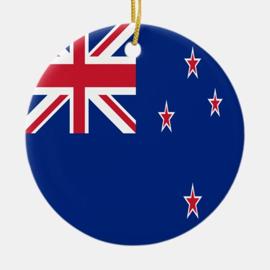 Neuseeland-Flagge Keramik Ornament (Vorne)