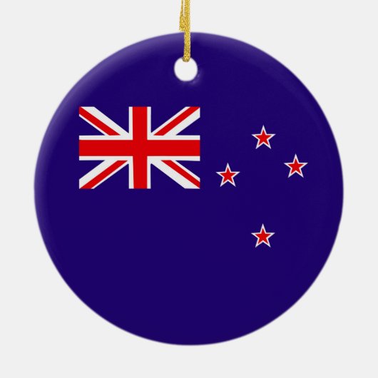 Neuseeland-Flagge Keramik Ornament (Hinten)