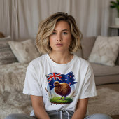 Neuseeland-Flagge & Kiwi-Vogel T-Shirt