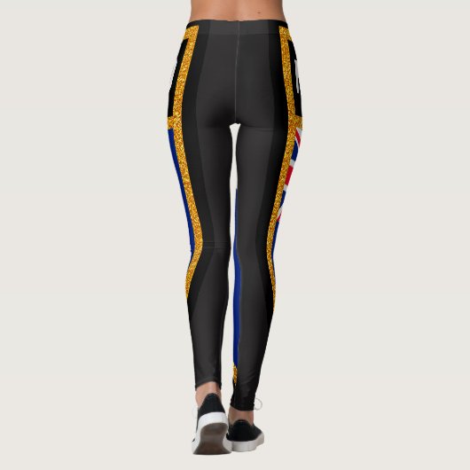 Neuseeland-Flagge Leggings (Rückseite)