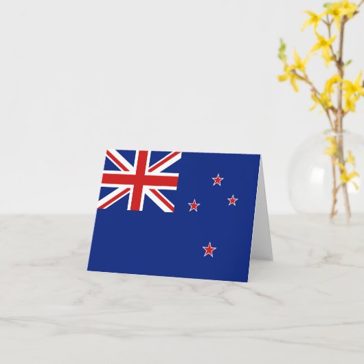 Neuseeland-Flagge Notecard Karte (Gelbe Blume)