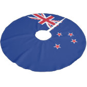 Neuseeland-Flagge Polyester Weihnachtsbaumdecke (Schrägansicht)