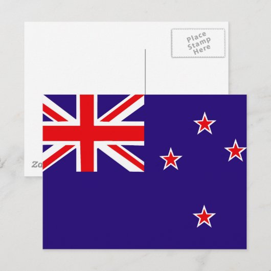 Neuseeland-Flagge Postkarte (Vorne/Hinten)