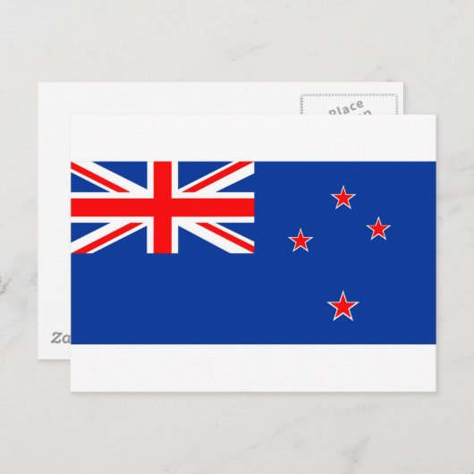 Neuseeland-Flagge Postkarte (Vorne/Hinten)