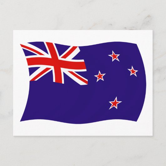 Neuseeland-Flagge Postkarte (Vorderseite)