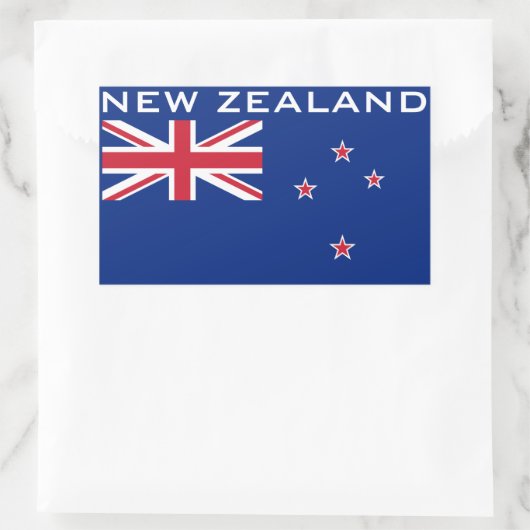 Neuseeland-Flagge Rechteckiger Aufkleber (Tasche)