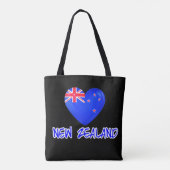 Neuseeland Flaggen Herz Modern Tasche (Rückseite)