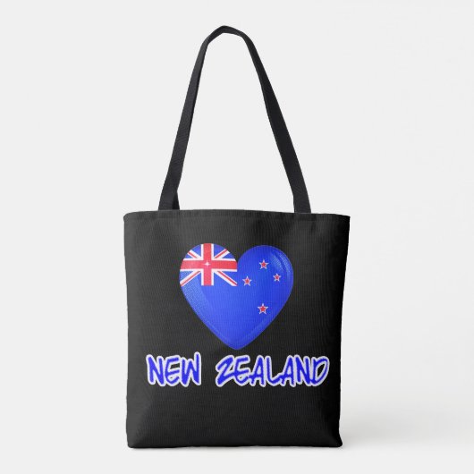 Neuseeland Flaggen Herz Modern Tasche (Rückseite)
