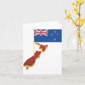Neuseeland-Flaggen-Mitteilungskarten Karte (Gelbe Blume)