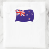 Neuseeland Flaggenaufkleber Ovaler Aufkleber (Tasche)