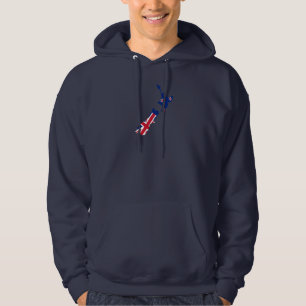 Neuseeland-Flaggenkarte Hoodie