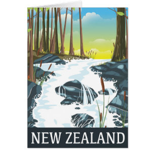 Neuseeland-Flussreiseplakat